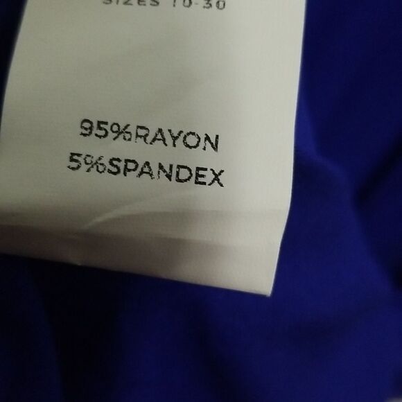 Bloomchic Blue Wrap Hem Gathered Dress - Picture 9 of 9